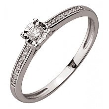 Золота каблучка з діамантами (01-200566906)