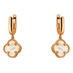 Золоті сережки з перламутром (01-200590106) фотографія
