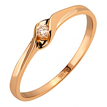 Золотое кольцо с бриллиантом (01-200603006)