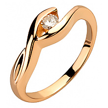 Золота каблучка з діамантом (01-200633406)