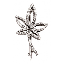 Золота брошка з фіанітом (цирконієм куб.) (01-200740206)