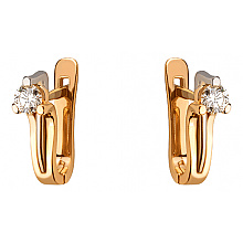 Золотые серьги с бриллиантами (01-200816006)