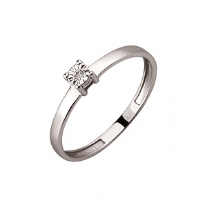 Золотое кольцо с бриллиантом (01-200858106) фотография