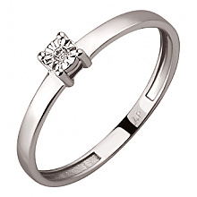 Золотое кольцо с бриллиантом (01-200858106)