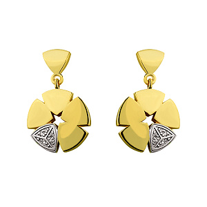 Золоті сережки з фіанітами (9б_с-116) фотографія