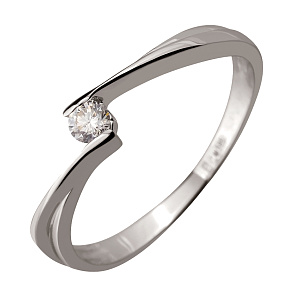 Золотое кольцо с бриллиантом (2к-079) фотография