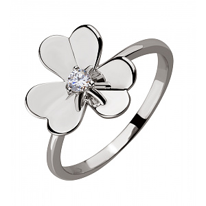 Золотое кольцо с фианитом (2б_к-206) фотография