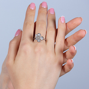 Золота каблучка з діамантом (2б_к-212) фотографія