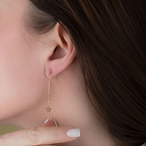 Золотые серьги  (1с333/00б) фотография