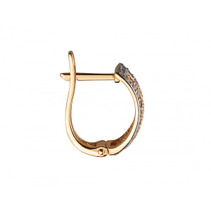 Золотые серьги с цирконием куб. (01-18375407) фотография