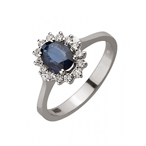 Золотое кольцо с бриллиантами (01-18385407) фотография