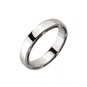 Золотое обручальное кольцо  с бриллиантами (01-18656507) фотография