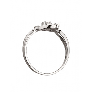 Золотое кольцо с цирконием куб. (01-18755007) фотография