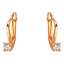 Золоті сережки з цирконієм куб. (01-200034207)