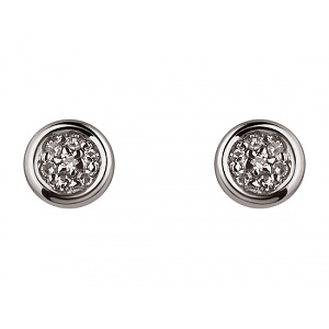 Золоті сережки з цирконієм куб. (01-200202507) фотографія