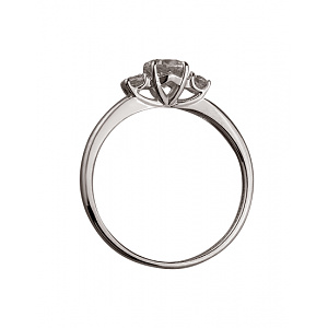 Золотое кольцо с цирконием куб. (01-200250907) фотография