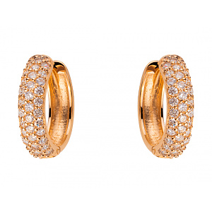 Золотые серьги с цирконием куб. (01-200343507) фотография