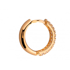 Золотые серьги с цирконием куб. (01-200343507) фотография