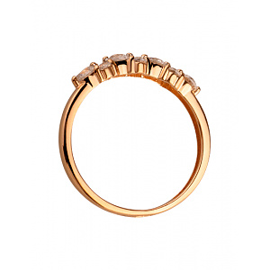 Золота каблучка з цирконієм куб. (01-200364907) фотографія