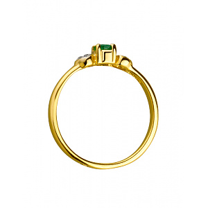 Золотое кольцо с бериллом  и  бриллиантами (01-200426907) фотография