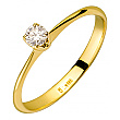 Золотое кольцо с бриллиантом 01-200449107 фотография 1