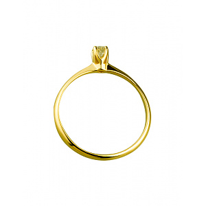 Золотое кольцо с бриллиантом (01-200449107) фотография