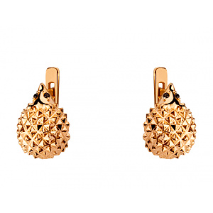 Золоті сережки з цирконієм куб. (01-200468507) фотографія