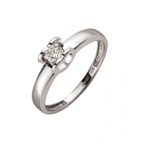 Золотое кольцо с бриллиантом (01-200473907) фотография