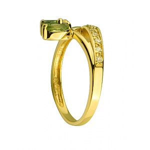 Золота каблучка з цирконієм куб. (01-200526607) фотографія