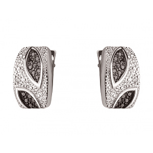 Золотые серьги с бриллиантами (01-200559607) фотография