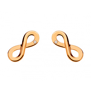 Золотые серьги с цирконием куб. (01-200581607) фотография