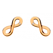 Золотые серьги с цирконием куб. (01-200581607)