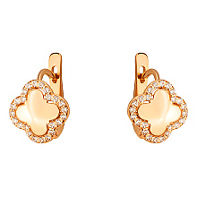 Золоті сережки з фіанітом (цирконієм куб.) (01-200740207)