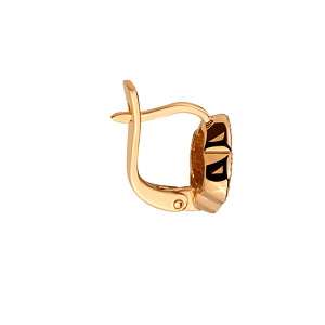 Золоті сережки з фіанітом (цирконієм куб.) (01-200740207) фотографія