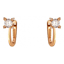 Золоті сережки з фіанітом (цирконієм куб.) (01-200755407)