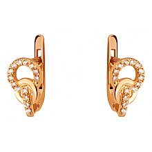 Золоті сережки з фіанітом (цирконієм куб.) (01-200761607)