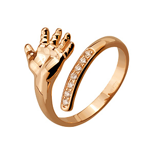 Золота каблучка з діамантами (1б_к-125) фотографія