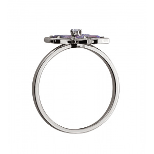 Золота каблучка з топазами  та  фіанітом (2б_к-218) картинка Золота каблучка з топазами  та  фіанітом (2б_к-218) фотографія