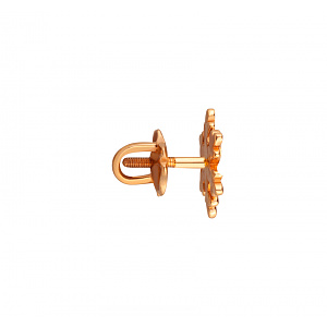 Золотые серьги с фианитами (кубическим цирконием) (1б_с-104) фотография