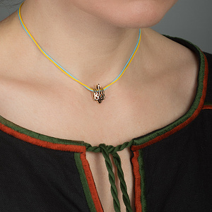 Золотий кулон з діамантом (4б_п-254) фотографія