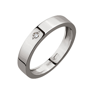 Золотое обручальное кольцо  с бриллиантом (2к-165) фотография