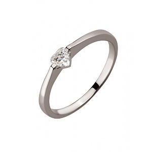 Золотое кольцо с цирконием куб. (01-19083808) фотография