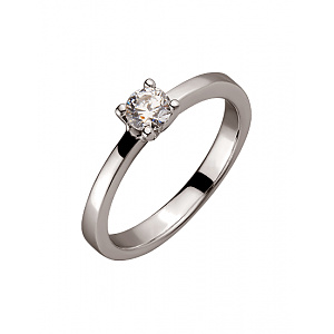 Золотое кольцо с цирконием куб. (01-200276108) фотография