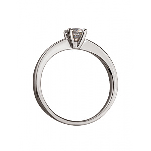 Золотое кольцо с цирконием куб. (01-200276108) фотография