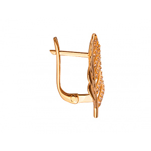 Золотые серьги с цирконием куб. (01-200291208) фотография