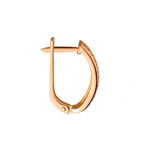 Золотые серьги с цирконием куб. (01-200343608) фотография