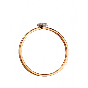 Золотое кольцо с бриллиантом (01-200365408) фотография