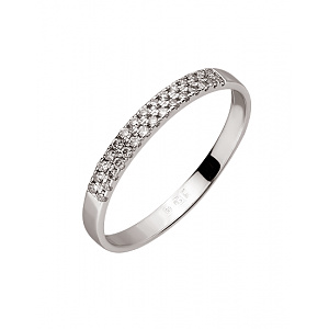 Золота каблучка з діамантами (01-200413808) фотографія