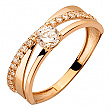 Золота каблучка з цирконієм куб. 01-200559608 фотографія 1