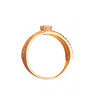 Золота каблучка з цирконієм куб. (01-200559608) фотографія